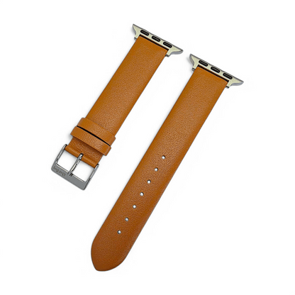 Piu Bello Italian Leather Strap for Apple Watch Tan Brown - Wrist Envy