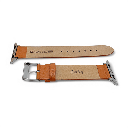 Piu Bello Italian Leather Strap for Apple Watch Tan Brown - Wrist Envy