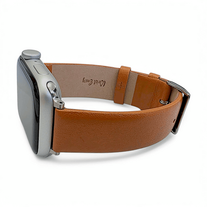 Piu Bello Italian Leather Strap for Apple Watch Tan Brown - Wrist Envy