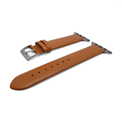Piu Bello Italian Leather Strap for Apple Watch Tan Brown - Wrist Envy