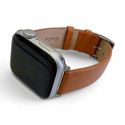 Piu Bello Italian Leather Strap for Apple Watch Tan Brown - Wrist Envy