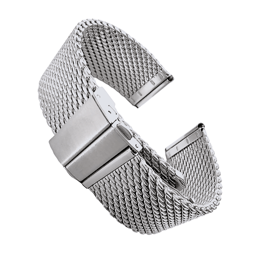 Premium 2.7mm Thick Heavy Shark Mesh Watch Strap Band Milanese Stainless Steel 18mm, 20mm, 22mm - Wrist Envy