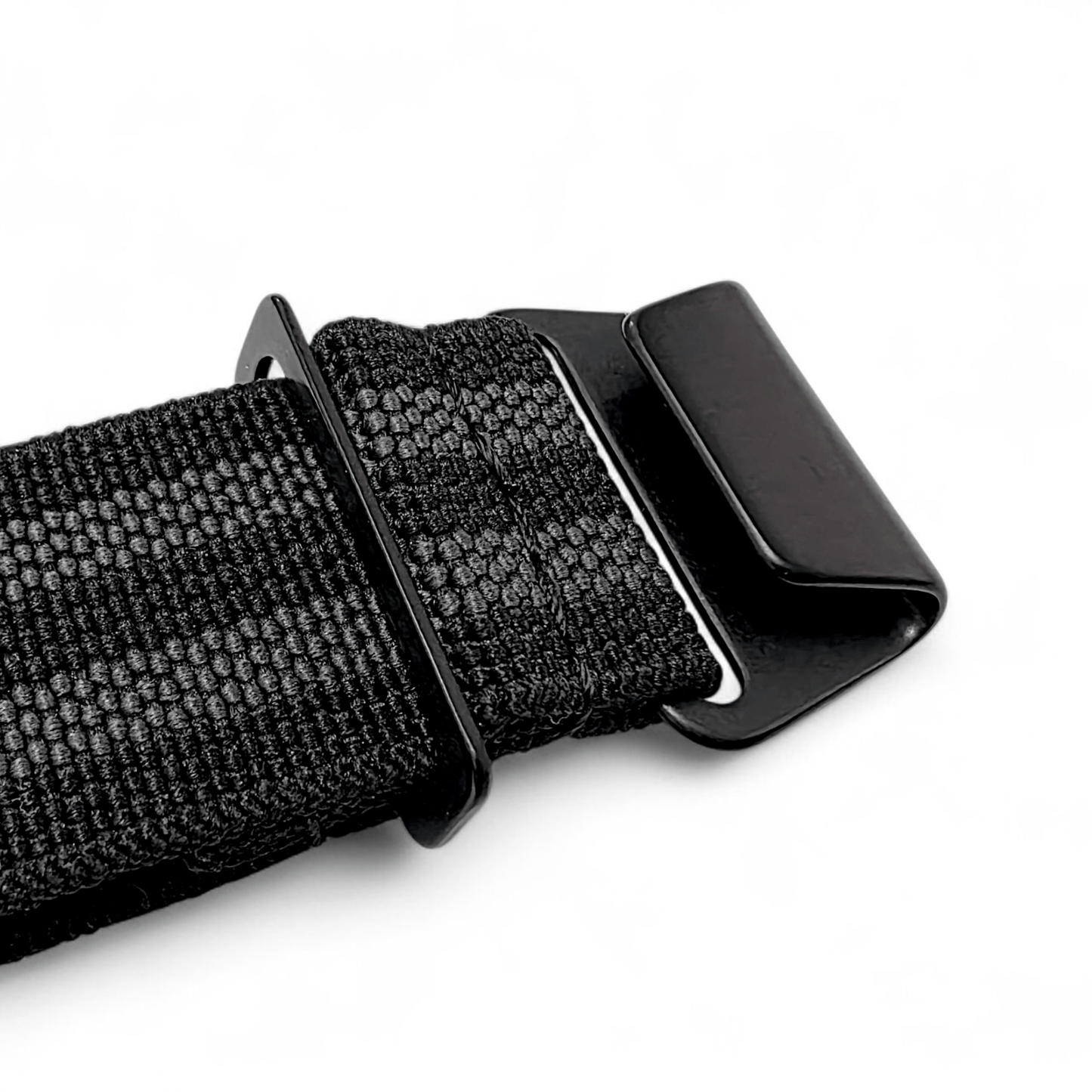 Premium Black Clasp Elastic Nylon French Marine Nationale Watch Strap Band 20mm 22mm - Wrist Envy