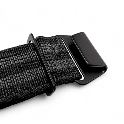 Premium Black Clasp Elastic Nylon French Marine Nationale Watch Strap Band 20mm 22mm - Wrist Envy