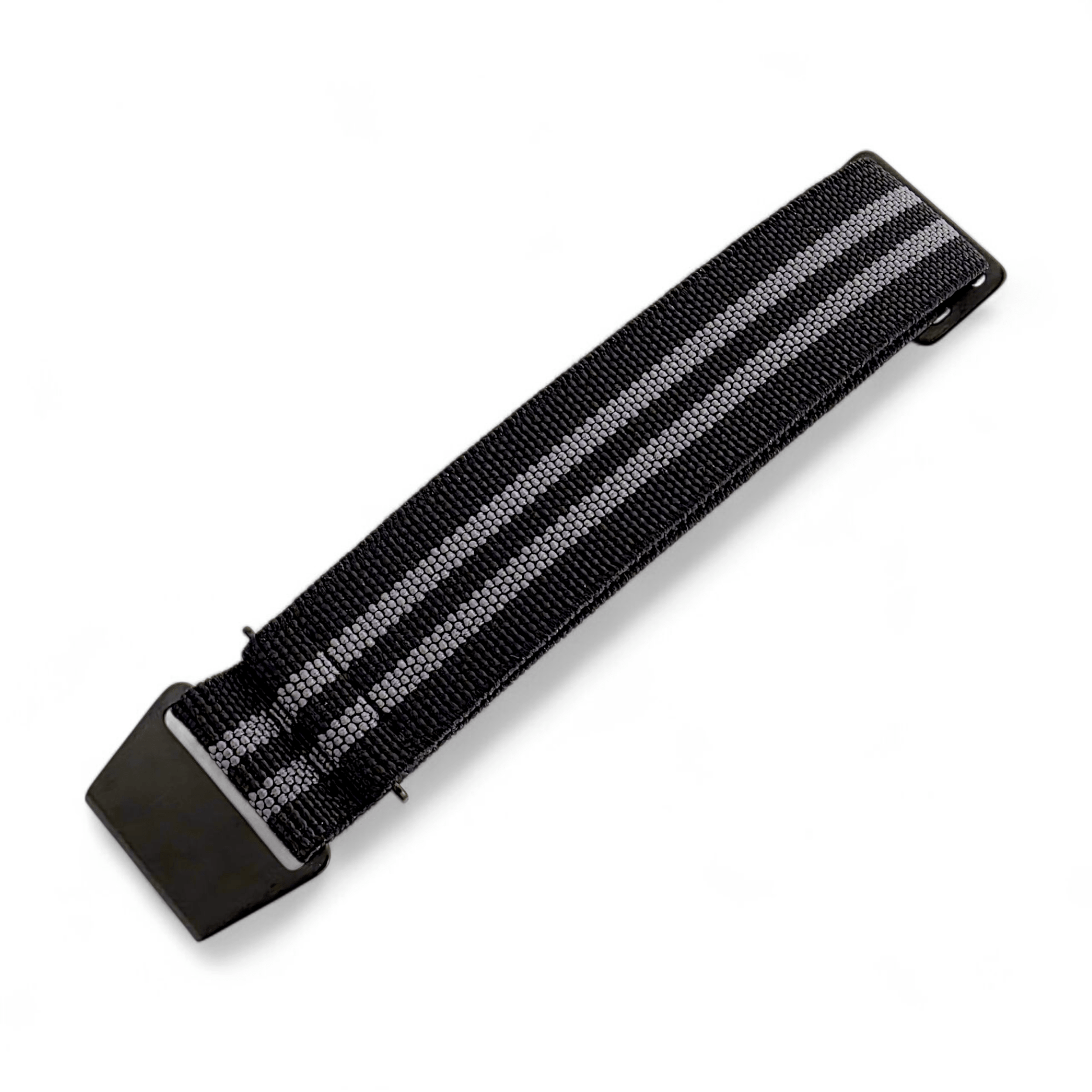Premium Black Clasp Elastic Nylon French Marine Nationale Watch Strap Band 20mm 22mm - Wrist Envy
