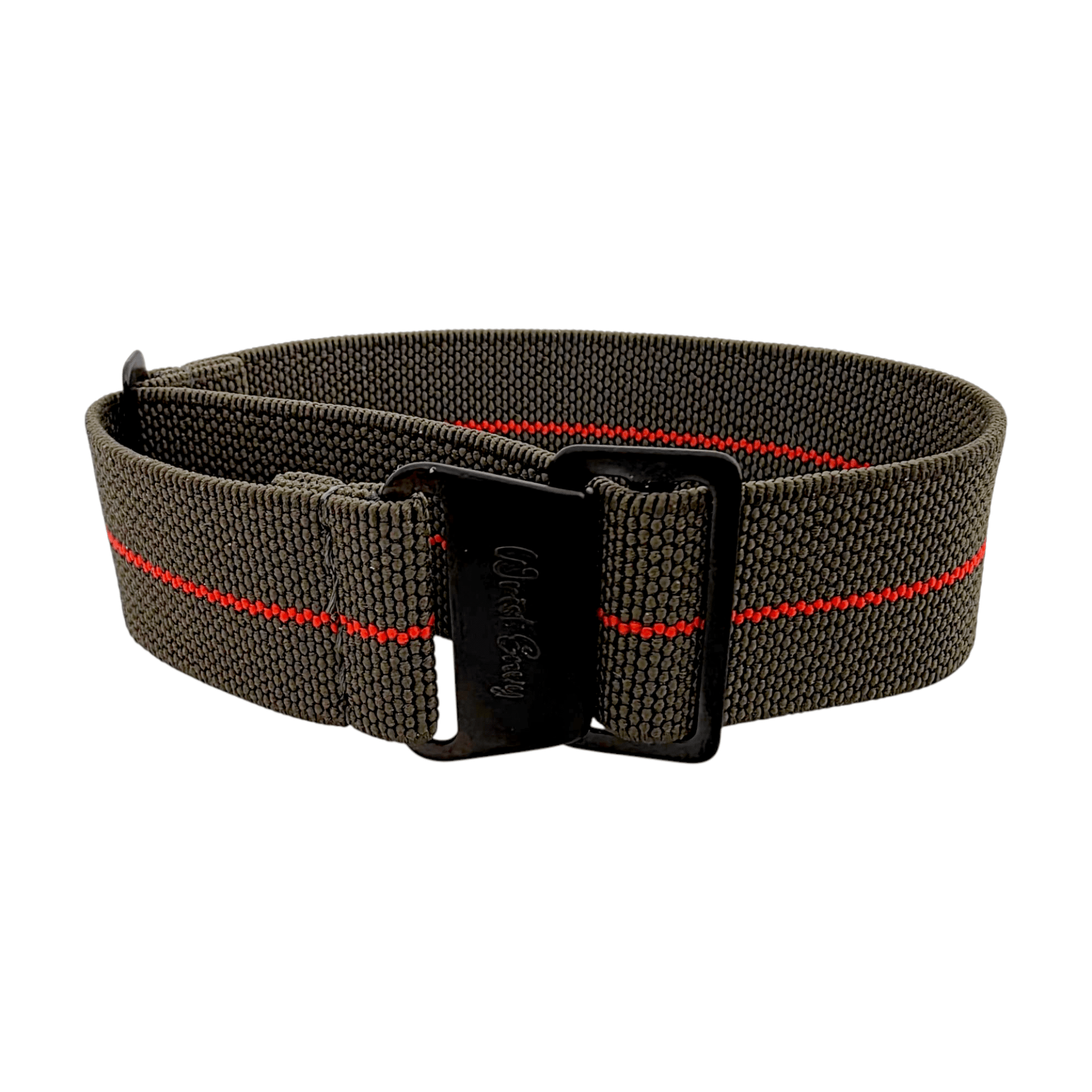 Premium Black Clasp Elastic Nylon French Marine Nationale Watch Strap Band 20mm 22mm - Wrist Envy