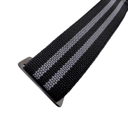 Premium Black Clasp Elastic Nylon French Marine Nationale Watch Strap Band 20mm 22mm - Wrist Envy