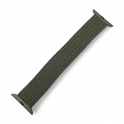 Premium Braided Solo Loop Watch Strap For Apple Watch Army Green - Wrist Envy