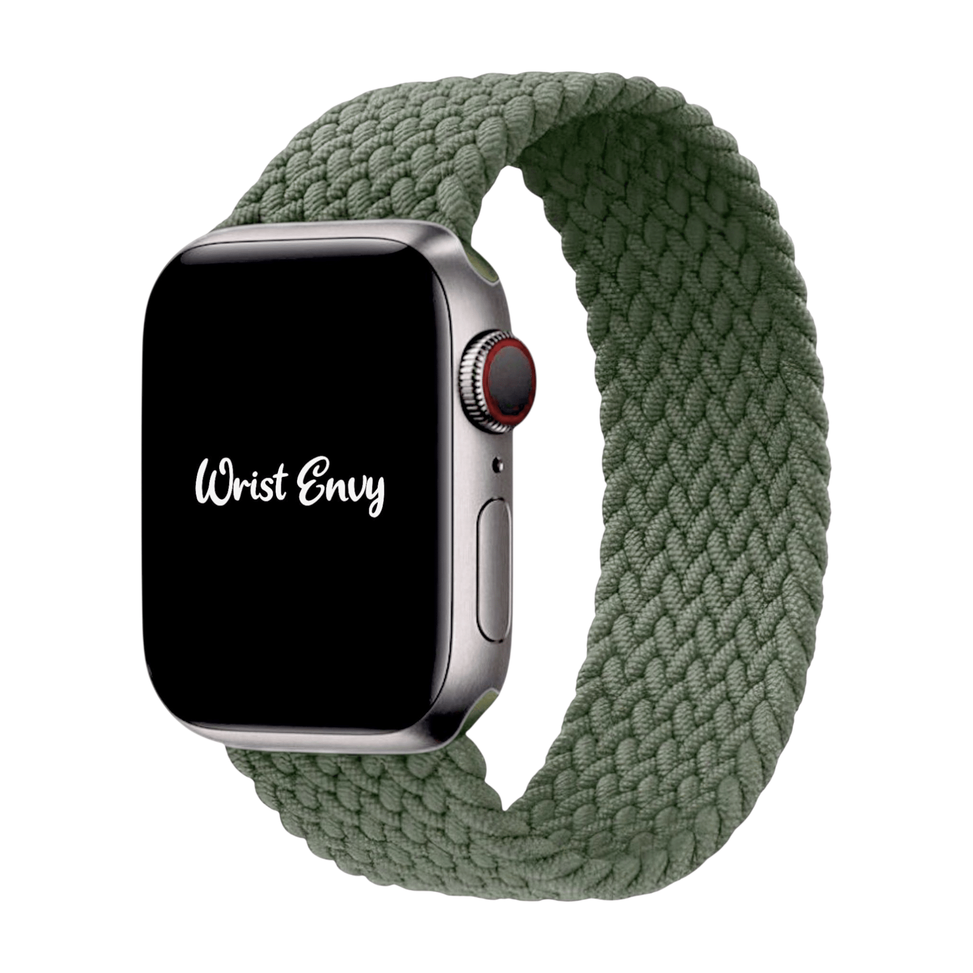 Premium Braided Solo Loop Watch Strap For Apple Watch Army Green - Wrist Envy
