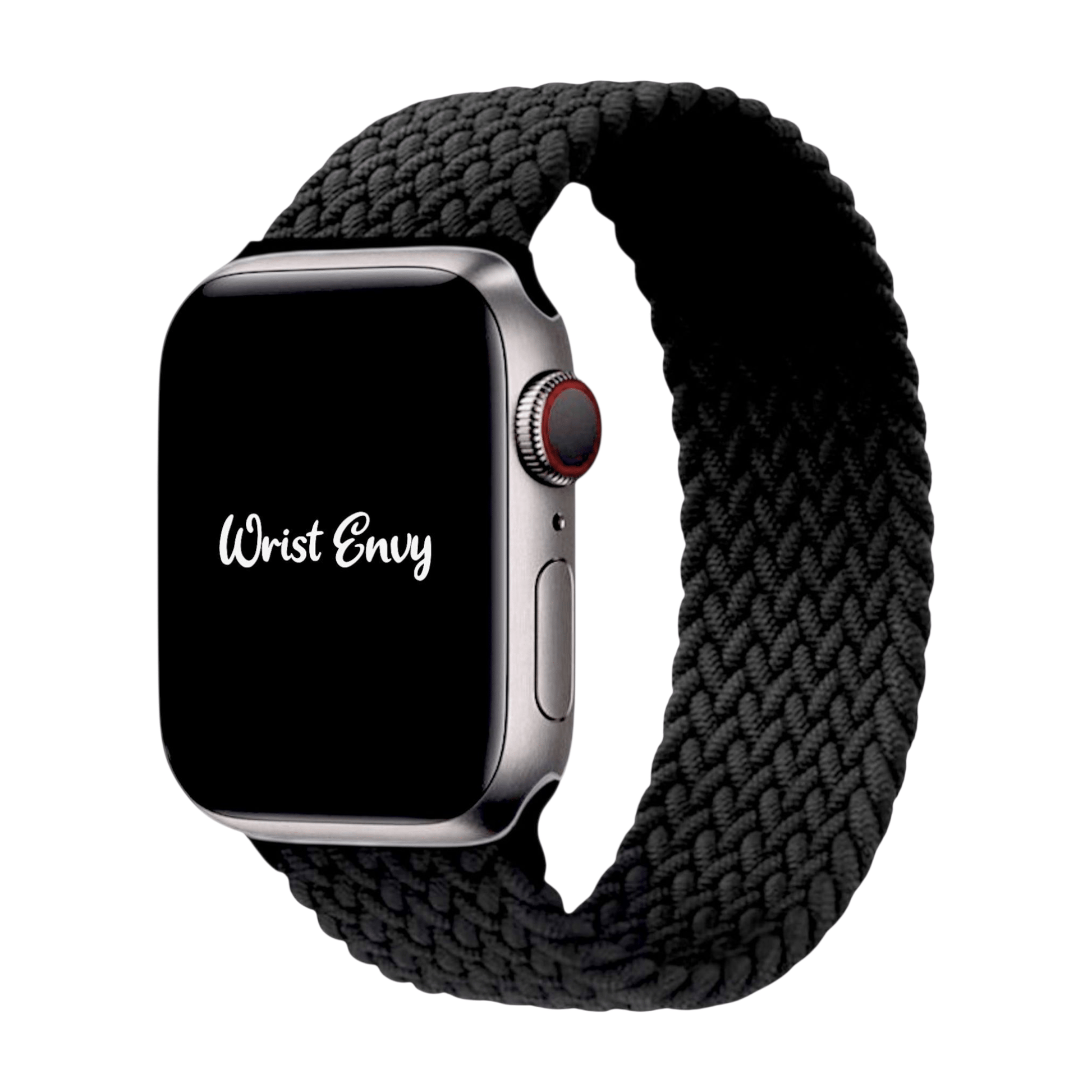 Premium Braided Solo Loop Watch Strap For Apple Watch Black - Wrist Envy