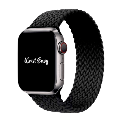 Premium Braided Solo Loop Watch Strap For Apple Watch Black - Wrist Envy