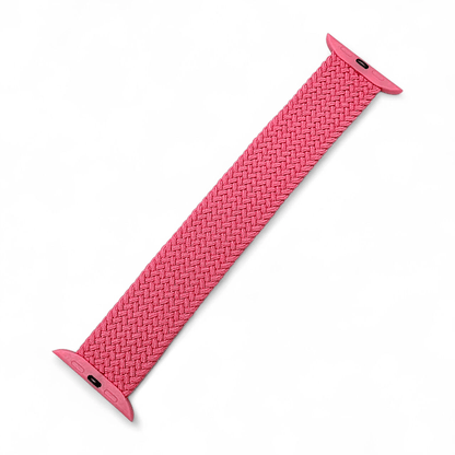 Premium Braided Solo Loop Watch Strap For Apple Watch Flamingo Pink - Wrist Envy