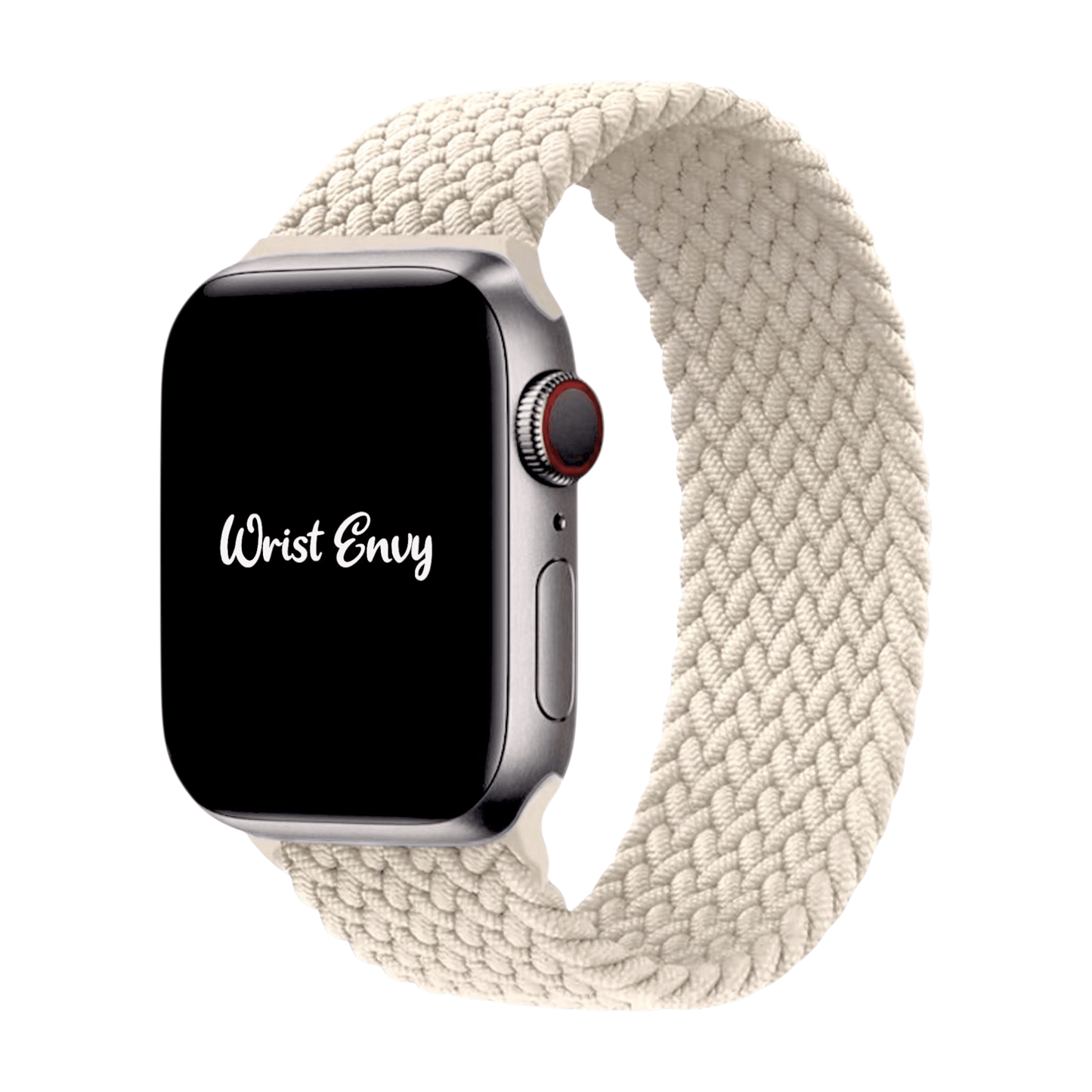 Premium Braided Solo Loop Watch Strap For Apple Watch Starlight - Wrist Envy