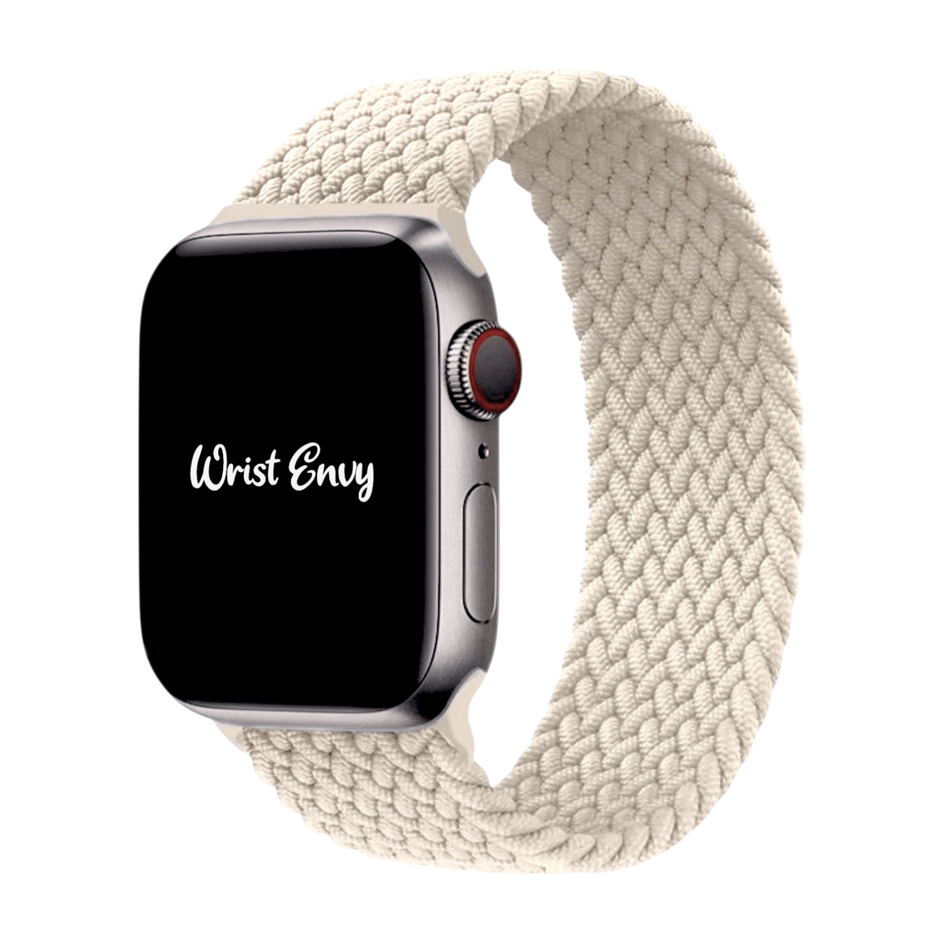Premium Braided Solo Loop Watch Strap For Apple Watch Starlight - Wrist Envy