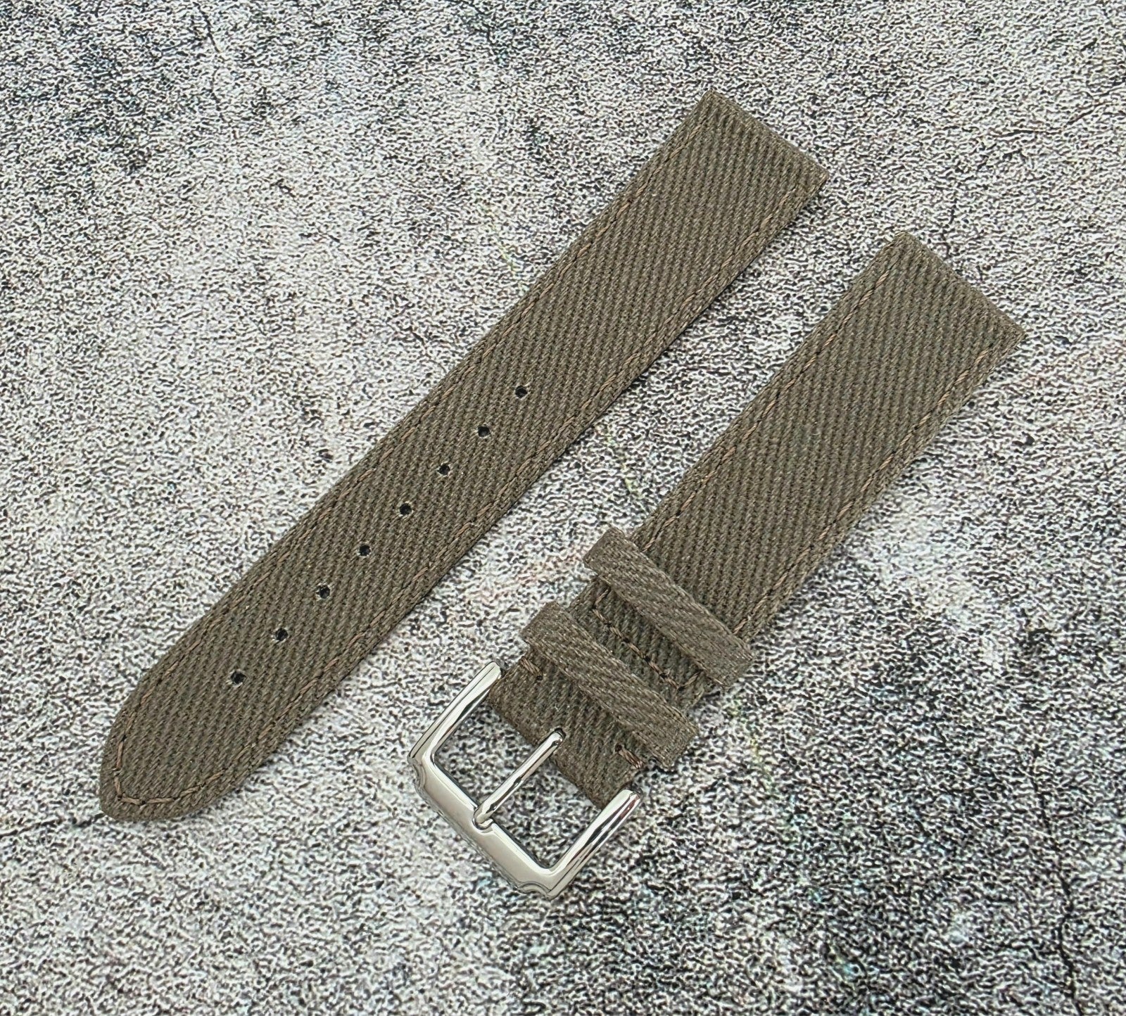 Premium Denim Twill Watch Strap 20mm 22mm Carbon Grey - Wrist Envy