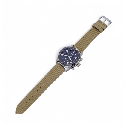 Premium Denim Twill Watch Strap 20mm 22mm Khaki Beige - Wrist Envy