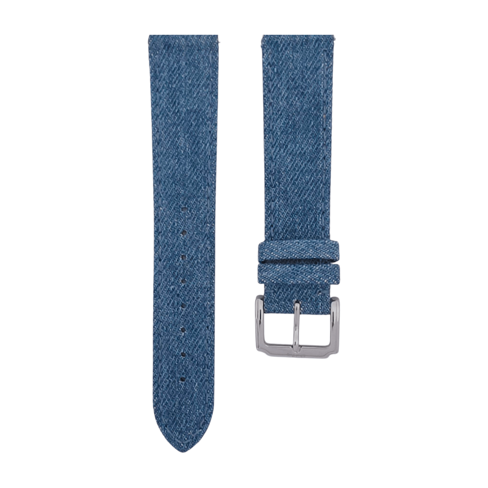 Premium Denim Twill Watch Strap 20mm 22mm Raw Blue Denim - Wrist Envy