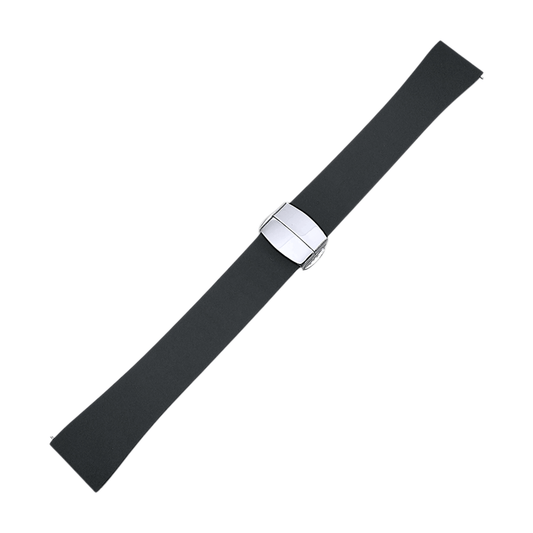 Premium FKM Rubber Cut To Size Deployment Watch Strap Band Mens Divers 20mm 22mm XL - Wrist Envy