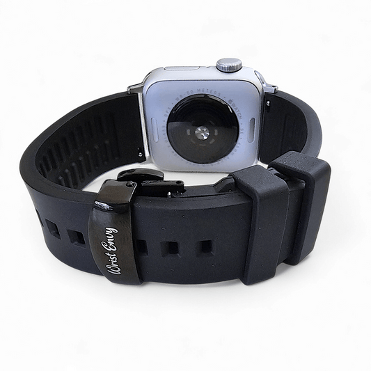 Premium FKM Rubber Watch Strap For Apple Watch Black - Wrist Envy