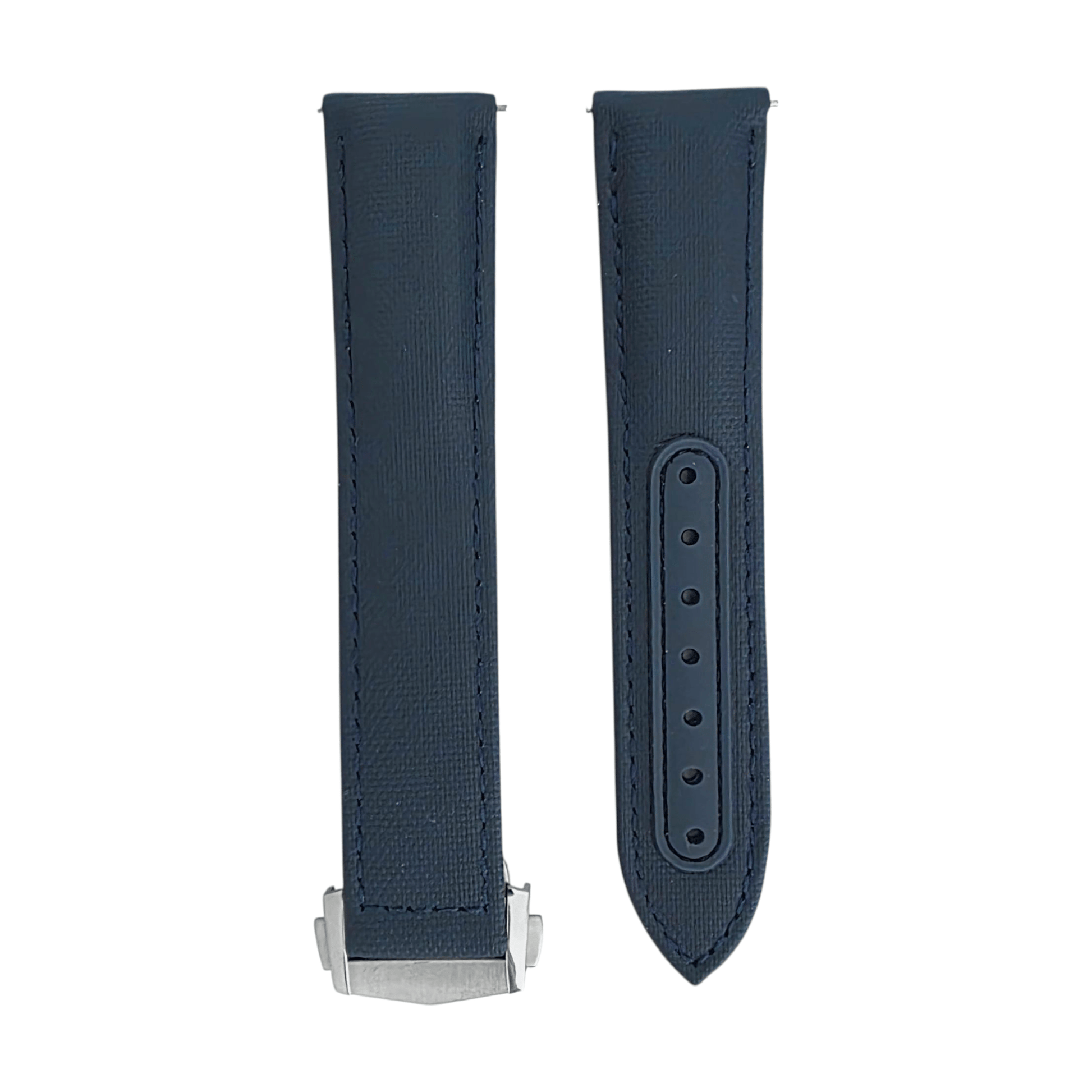 Premium Sailcloth Deployment Watch Strap 20mm 22mm Blue - Wrist Envy