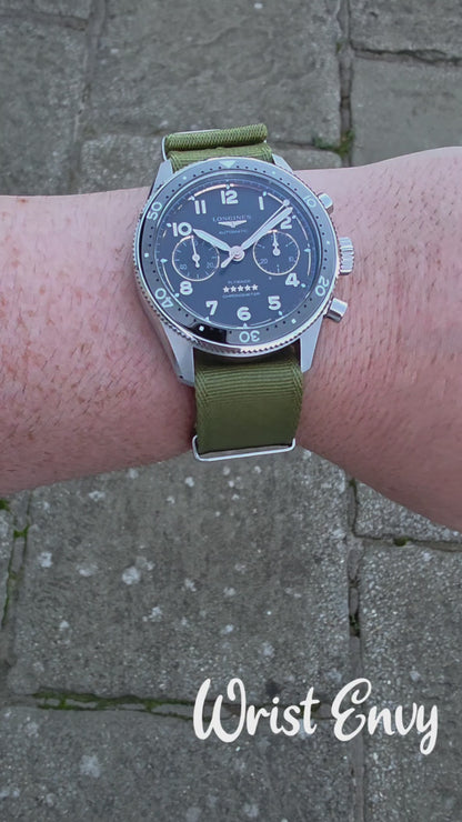 Sovereign Luxury Nylon Watch Strap Military 18mm 20mm 22mm Army Green
