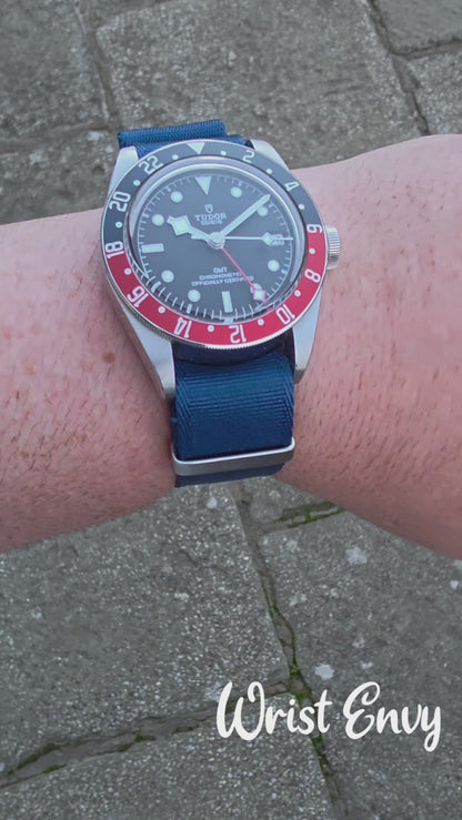 Sovereign Luxury Nylon Watch Strap Military 18mm 20mm 22mm Royal Blue