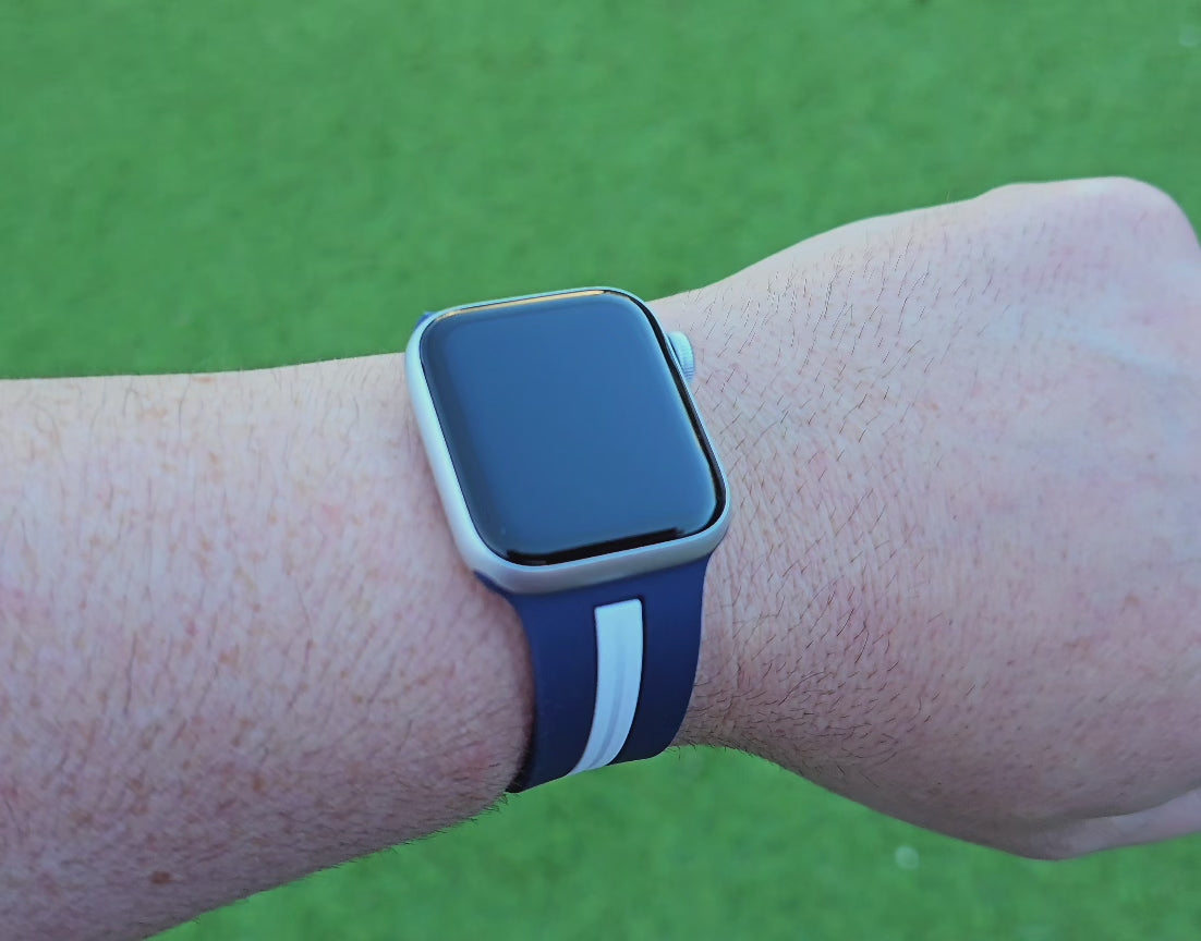 Rubber Watch Strap For Apple Watch Navy Blue