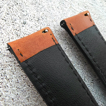 Regent Padded Handmade Italian Leather Watch Strap 18mm 19mm 20mm 21mm 22mm Tan Brown - Wrist Envy