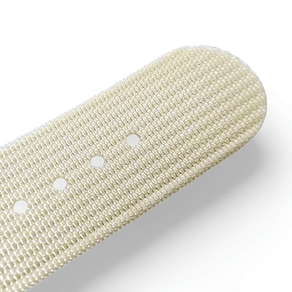 Ribbed Nylon One Piece Military Watch Strap 22mm Cream - Wrist Envy