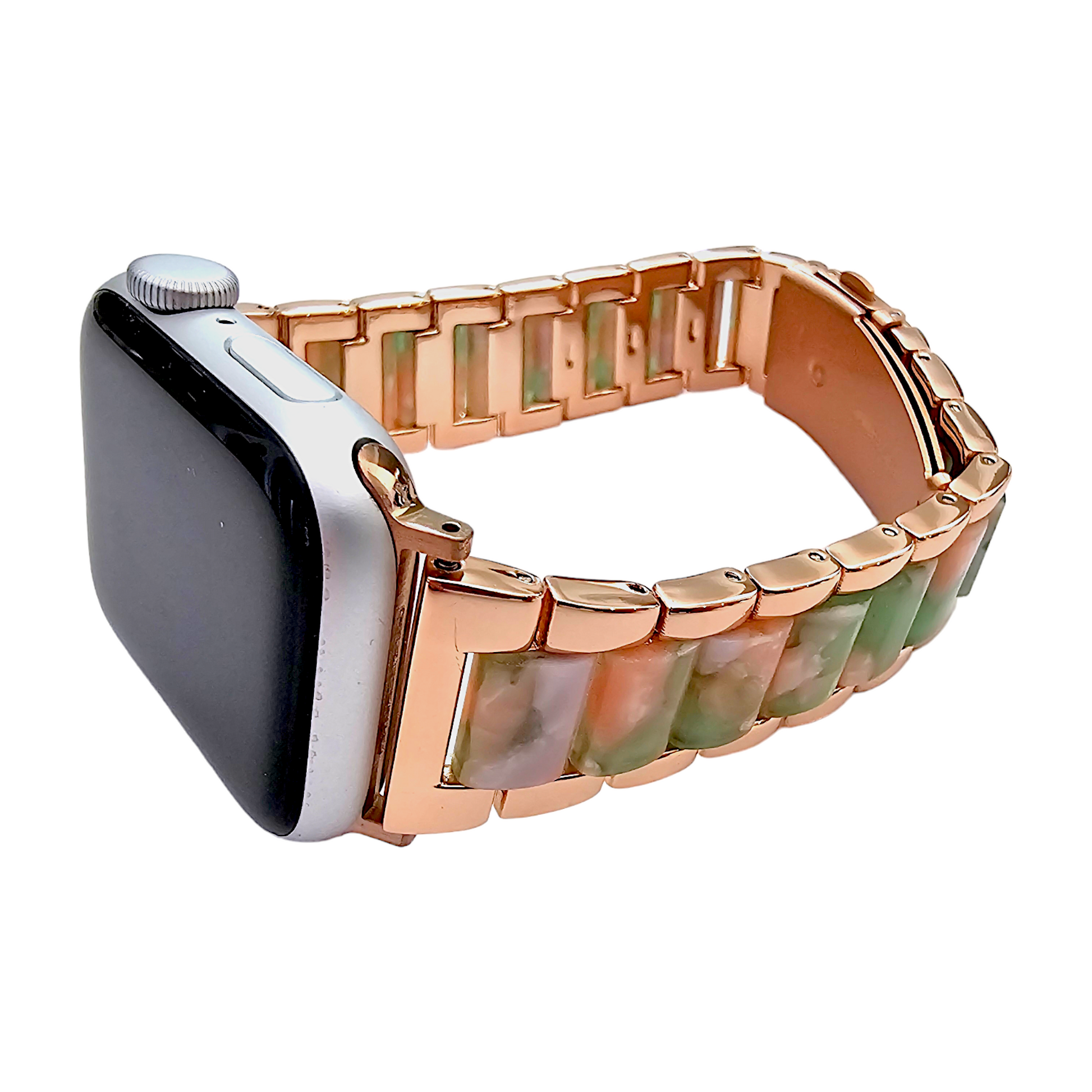 Hybrid Rose Gold Stainless Steel Resin bracelet for Apple Watch