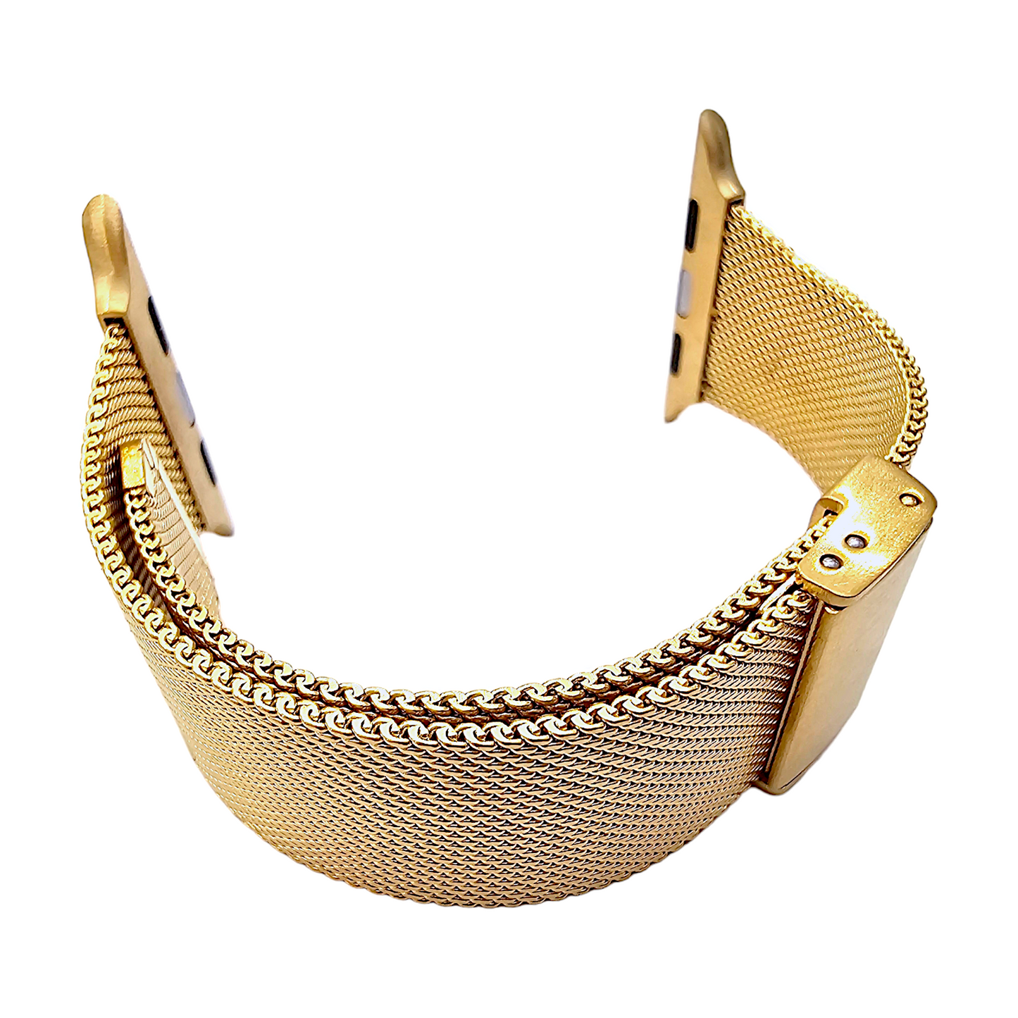 Slim metal milanese Gold PVD stainless steel bracelet for Apple Watch