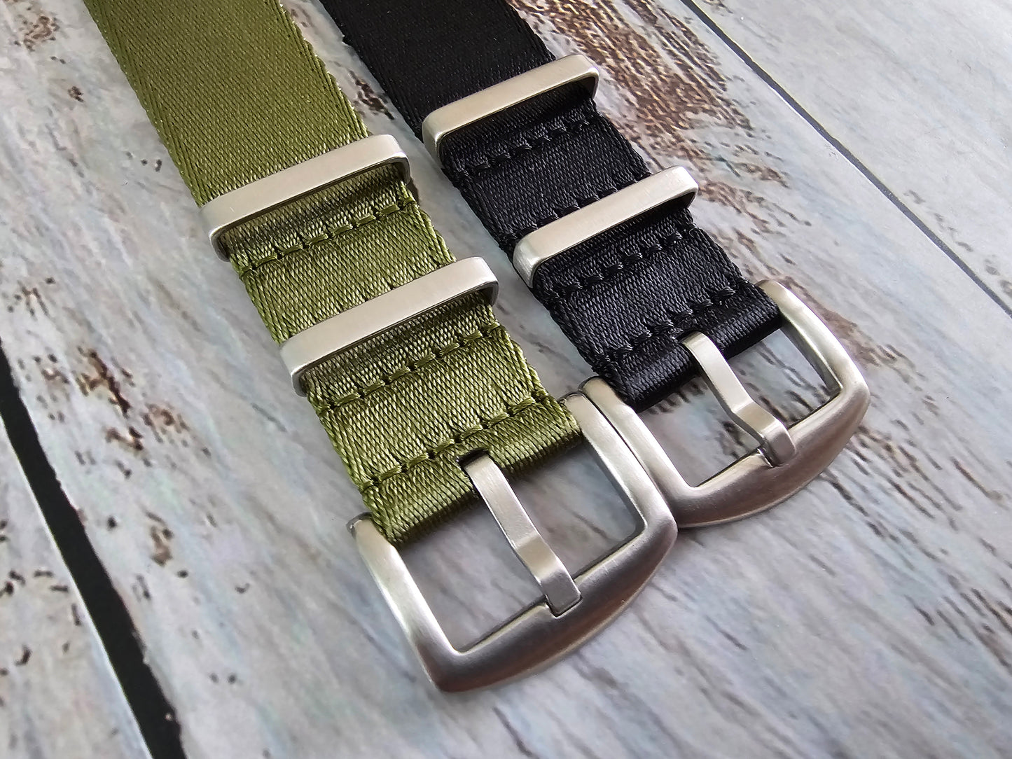 Superior Quality Nylon NATO Watch Strap Band Black 18mm 20mm 22mm