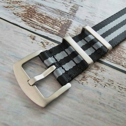 Superior Quality Nylon NATO Watch Strap Band Black Grey James Bond 007 18mm 20mm 22mm