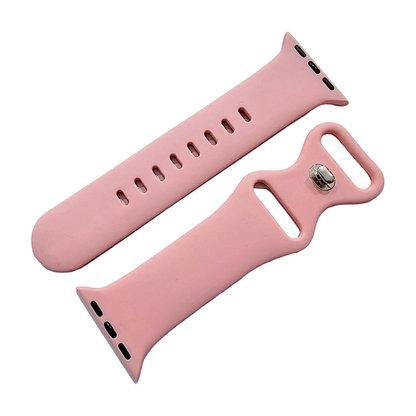 Soft Silicone Watch Strap For Apple Watch Pink