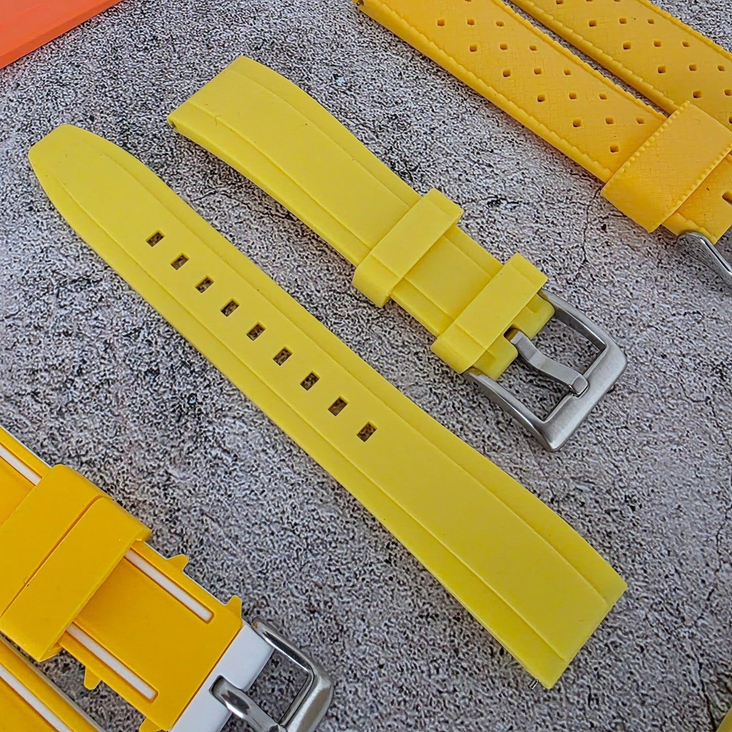 Rubber Watch Straps 20mm Job Lot x10 RRP £120 Two Piece Mixed Colours UK - Wrist Envy