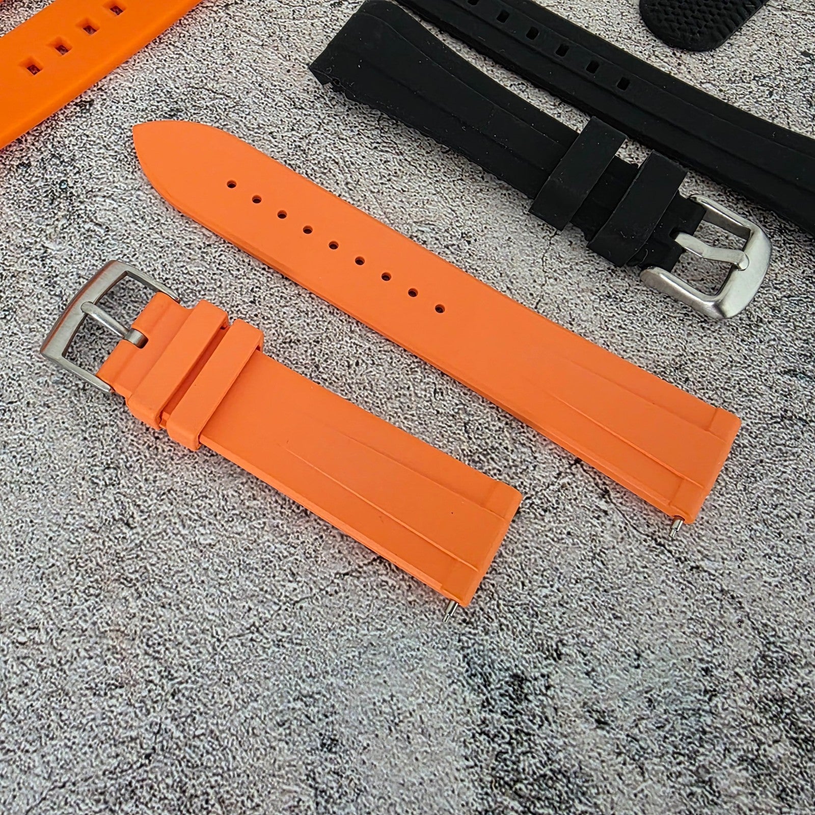 Rubber Watch Straps 20mm Job Lot x10 RRP £120 Two Piece Mixed Colours UK - Wrist Envy