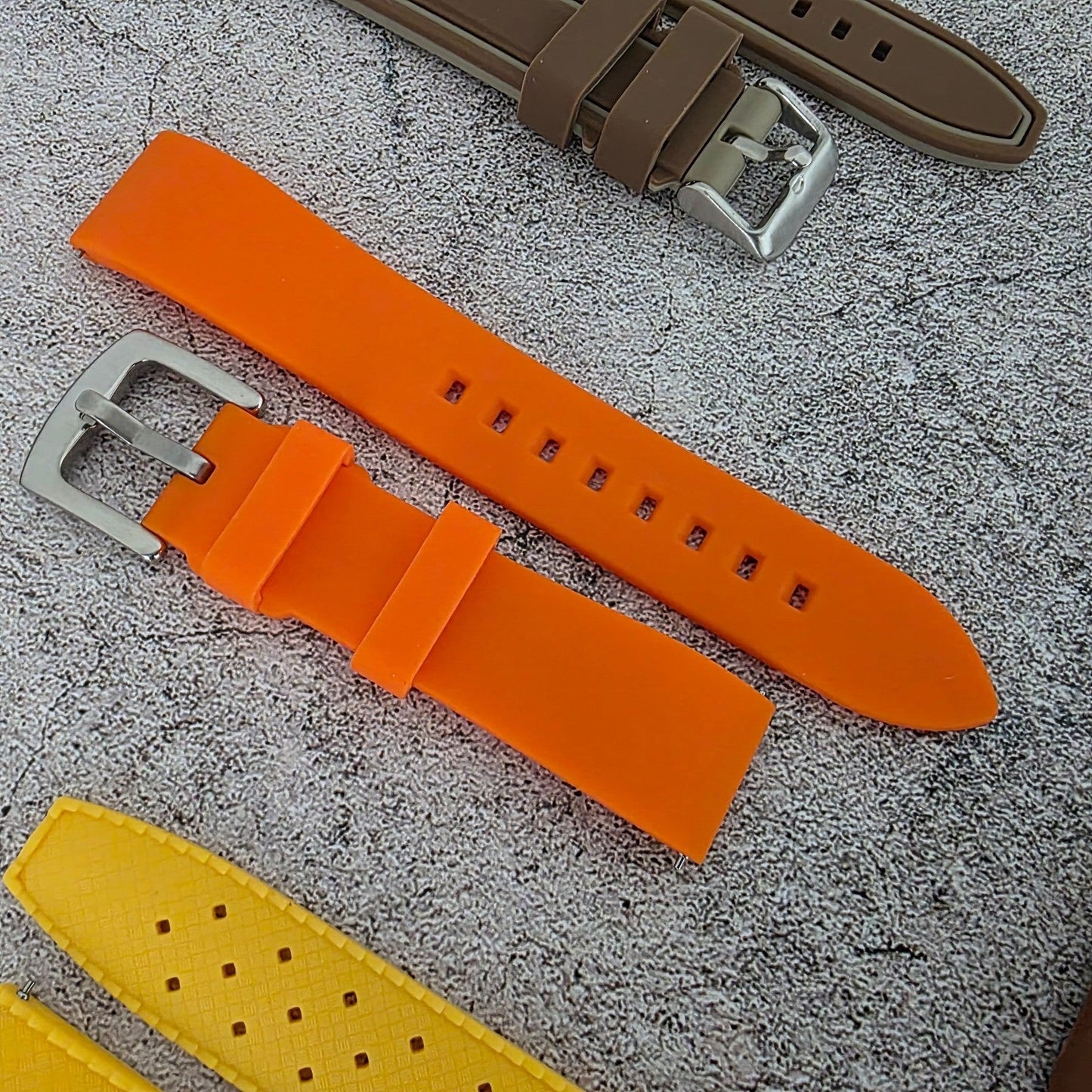 Rubber Watch Straps 20mm Job Lot x10 RRP £120 Two Piece Mixed Colours UK - Wrist Envy