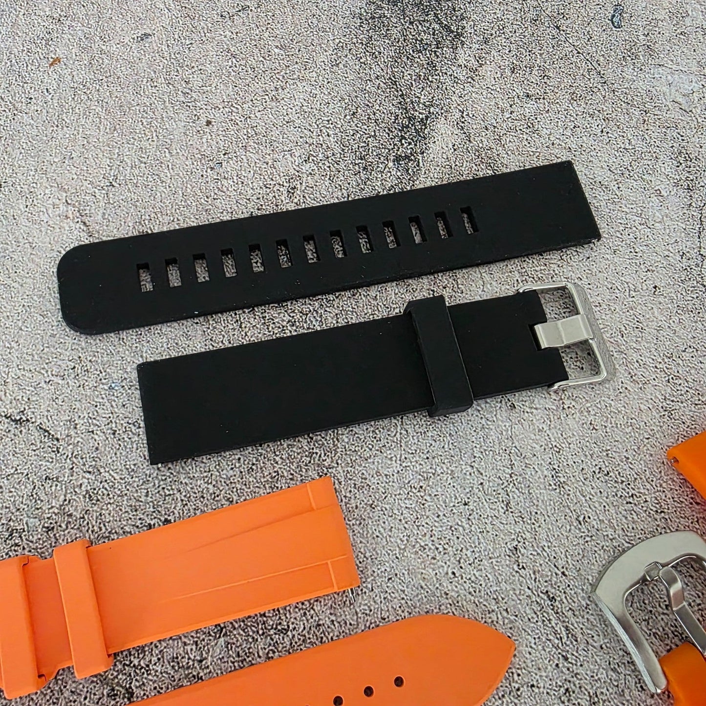 Rubber Watch Straps 20mm Job Lot x10 RRP £120 Two Piece Mixed Colours UK - Wrist Envy