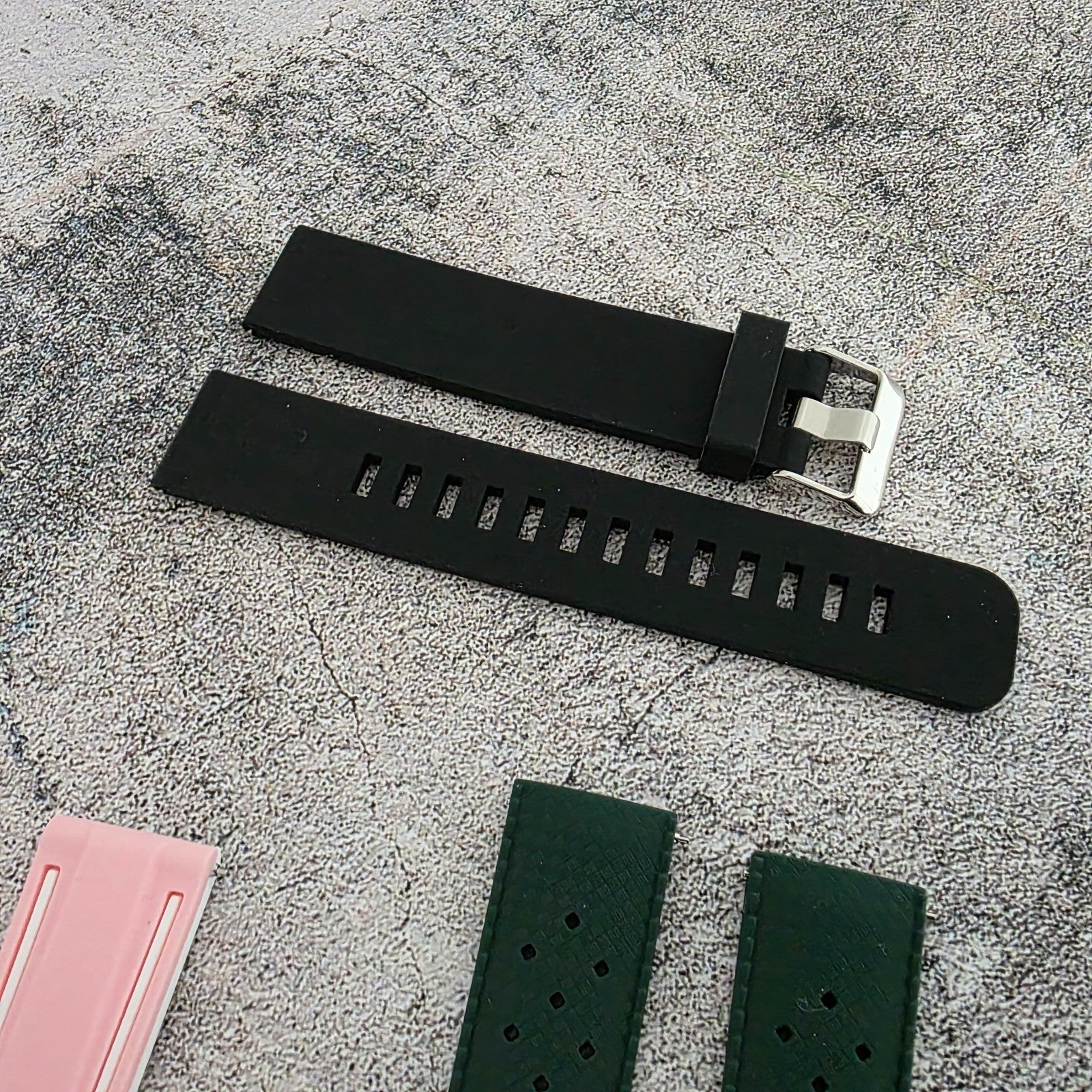 Rubber Watch Straps 20mm Job Lot x10 RRP £130 Two Piece Mixed Colours UK - Wrist Envy
