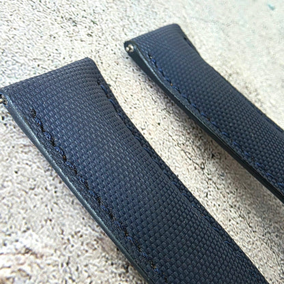 Sailcloth Deployant Watch Strap Band 20mm Blue - Wrist Envy