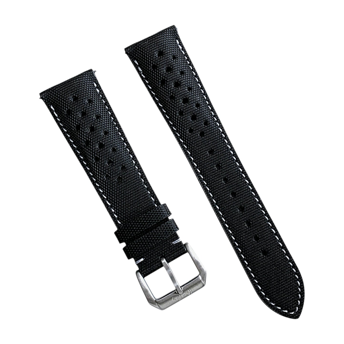 Sailcloth Rally Watch Strap 22mm Black - Wrist Envy