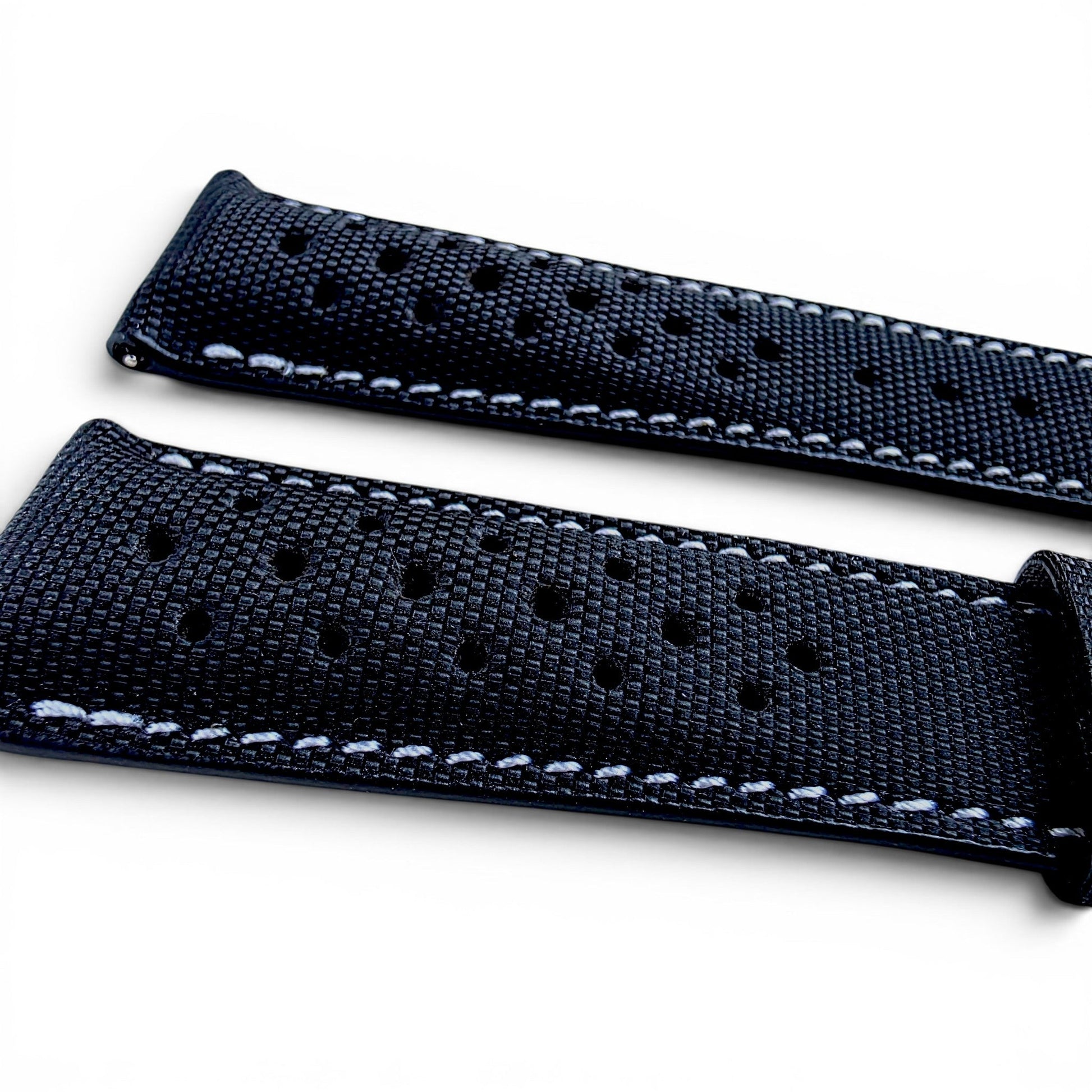 Sailcloth Rally Watch Strap 22mm Black - Wrist Envy