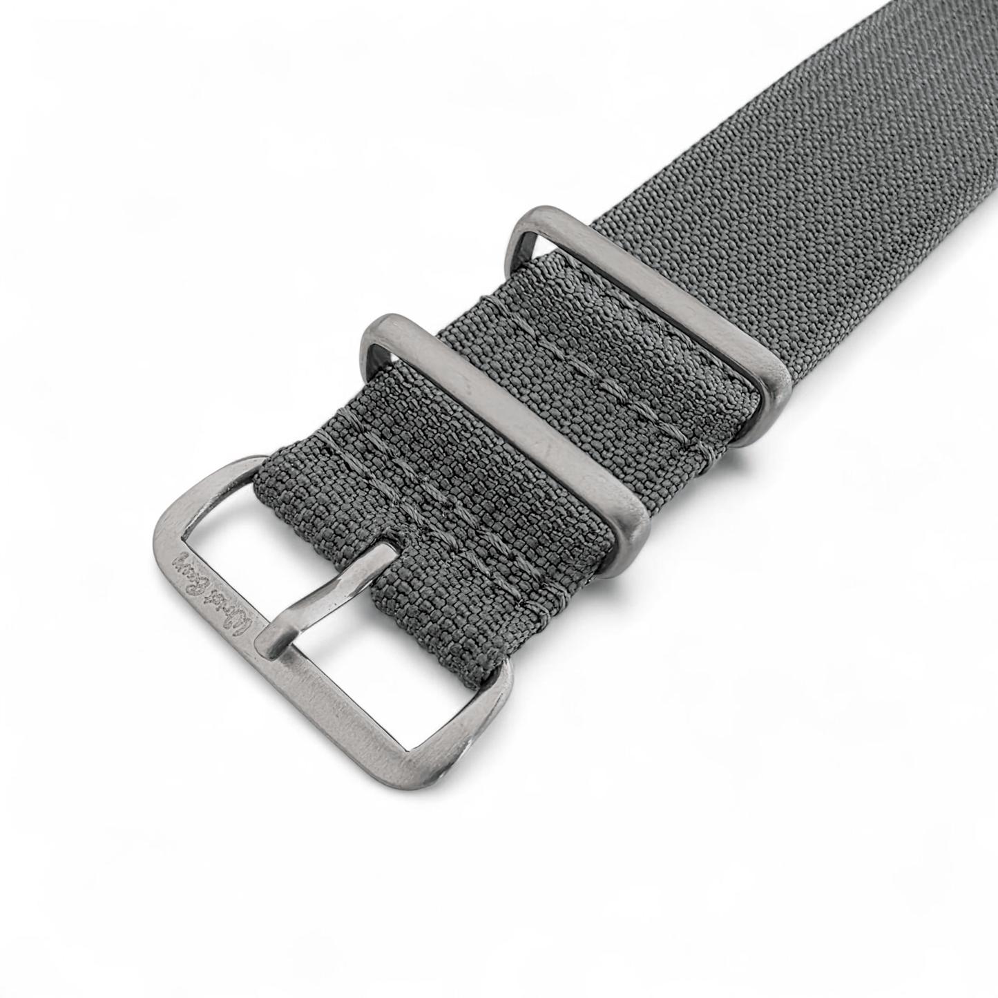 Sentinel Ribbed Nylon Watch Strap 18mm 20mm 22mm Grey - Wrist Envy