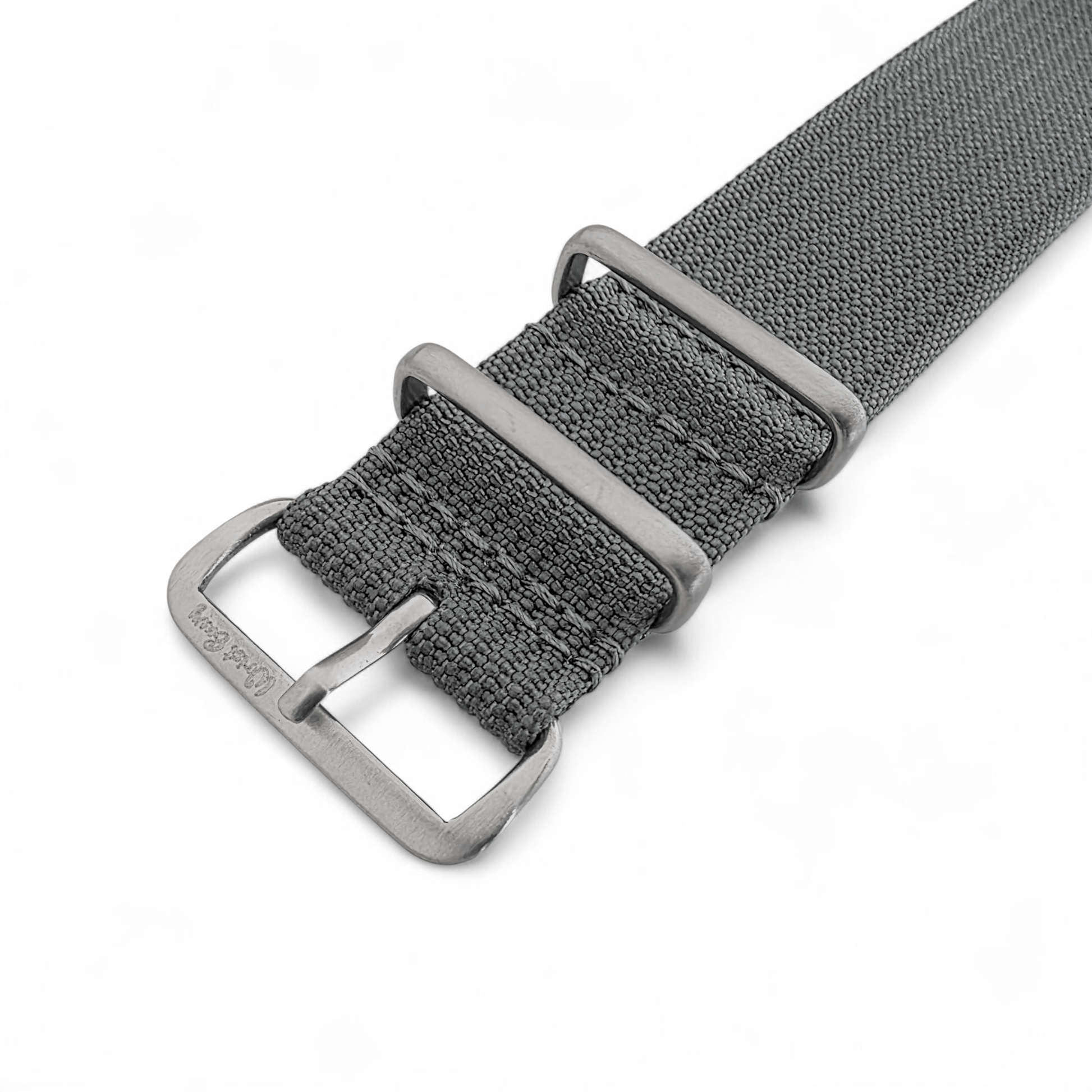 Sentinel Ribbed Nylon Watch Strap 18mm 20mm 22mm Grey - Wrist Envy