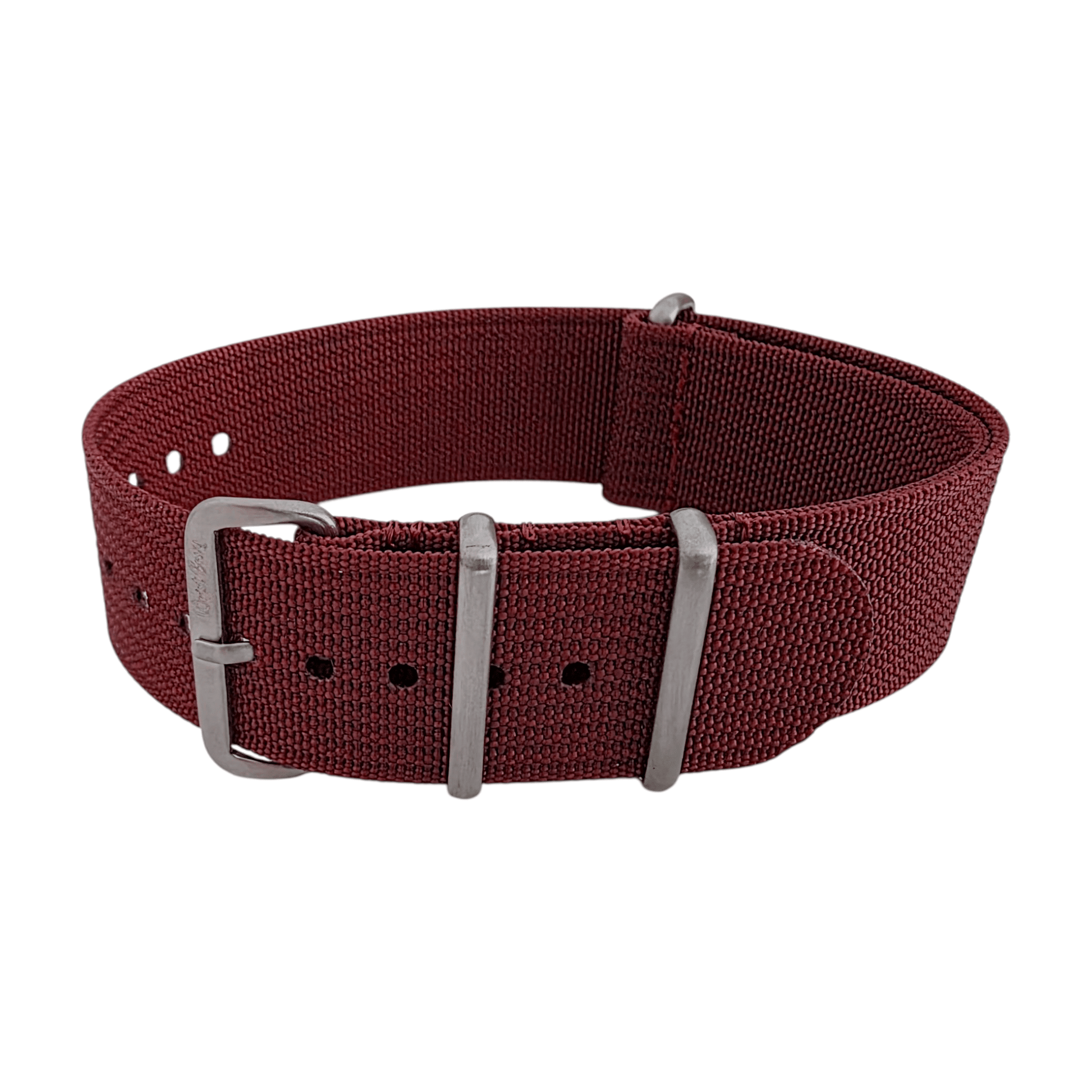 Sentinel Ribbed Nylon Watch Strap 18mm 20mm 22mm Oxblood - Wrist Envy