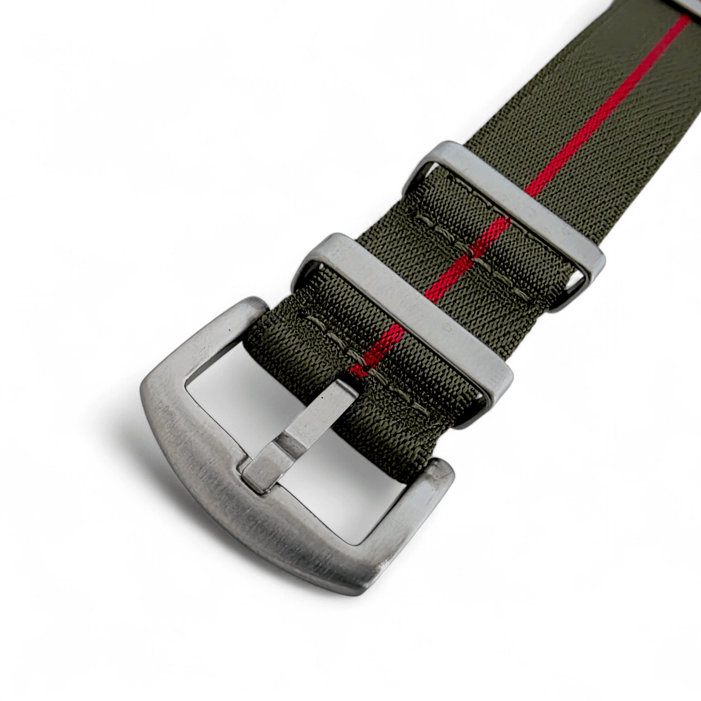 Serica 1.8mm Thick Nylon Military Watch Strap 18mm 20mm 22mm Army Green Red - Wrist Envy