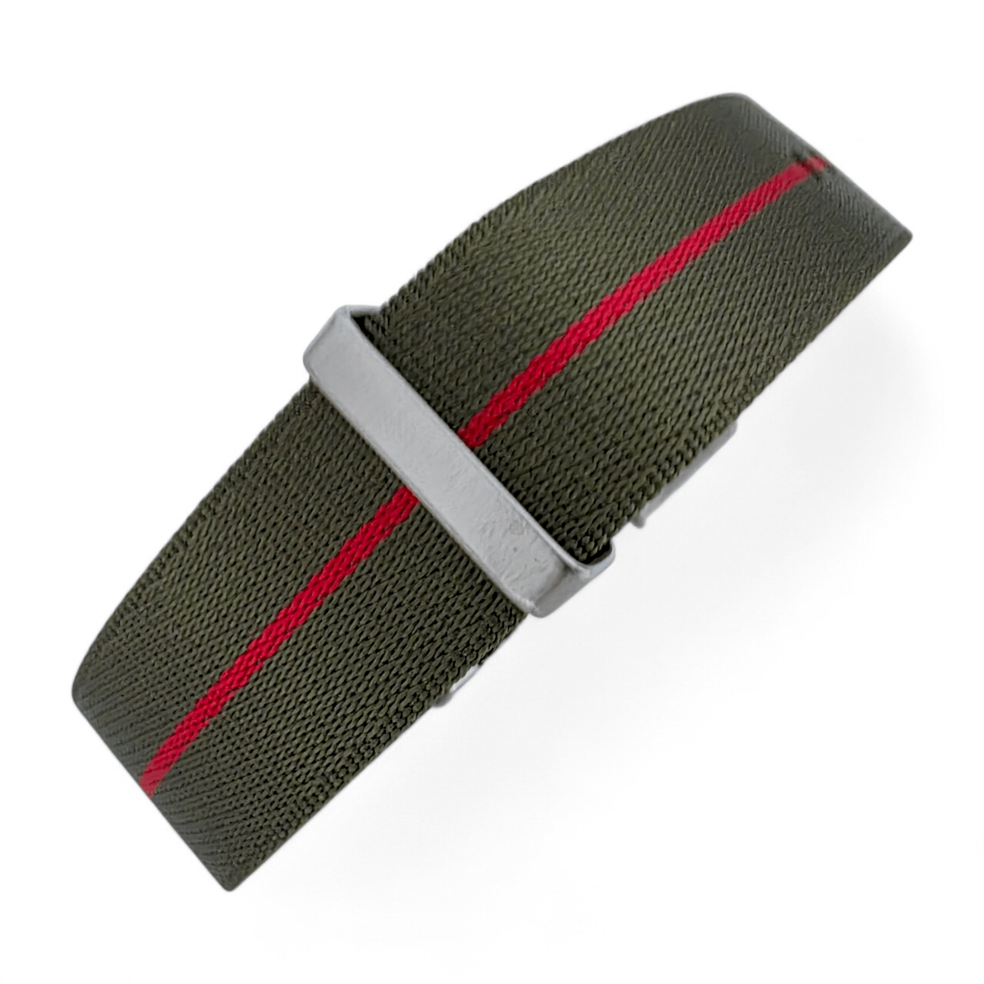 Serica 1.8mm Thick Nylon Military Watch Strap 18mm 20mm 22mm Army Green Red - Wrist Envy