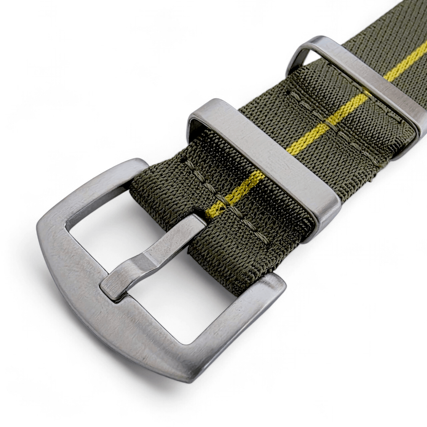 Serica 1.8mm Thick Nylon Military Watch Strap 18mm 20mm 22mm Army Green Yellow - Wrist Envy