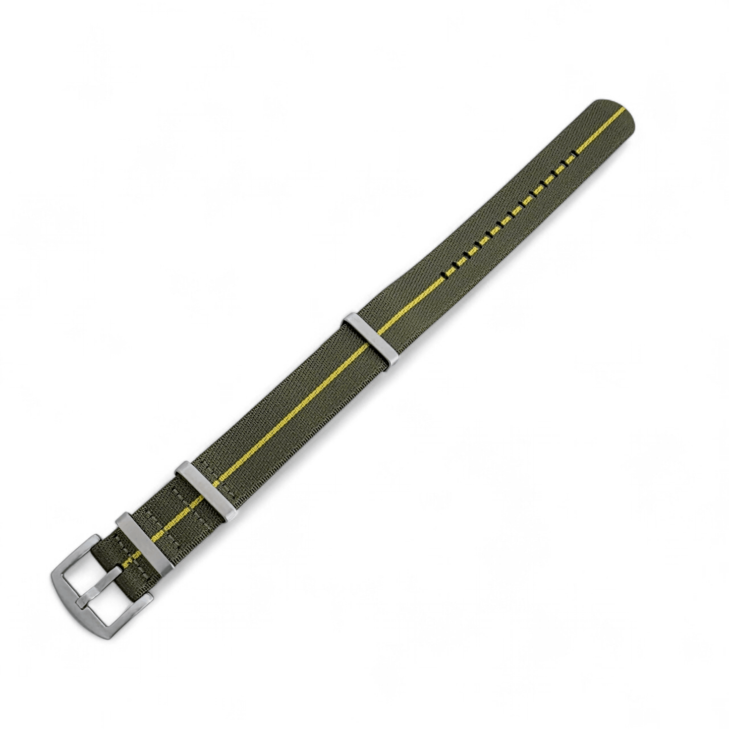 Serica 1.8mm Thick Nylon Military Watch Strap 18mm 20mm 22mm Army Green Yellow - Wrist Envy