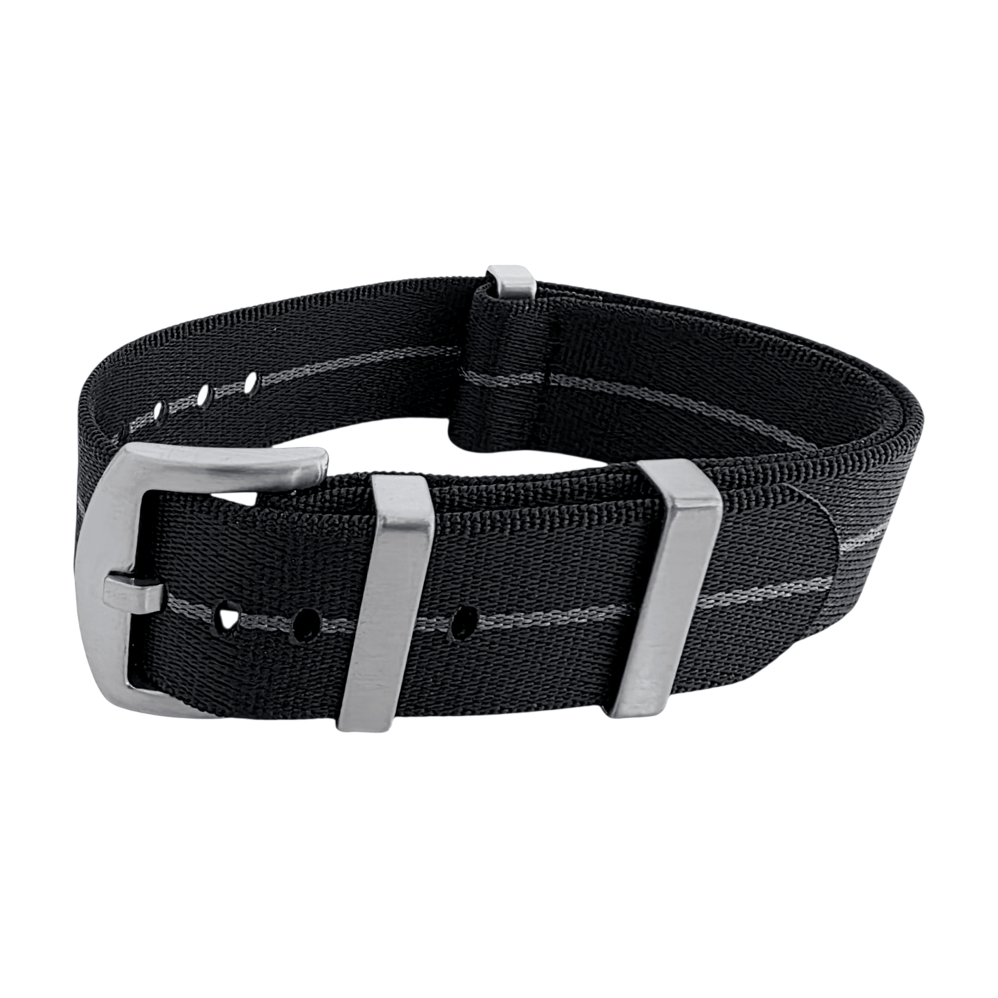 Serica 1.8mm Thick Nylon Military Watch Strap 18mm 20mm 22mm Black Grey - Wrist Envy